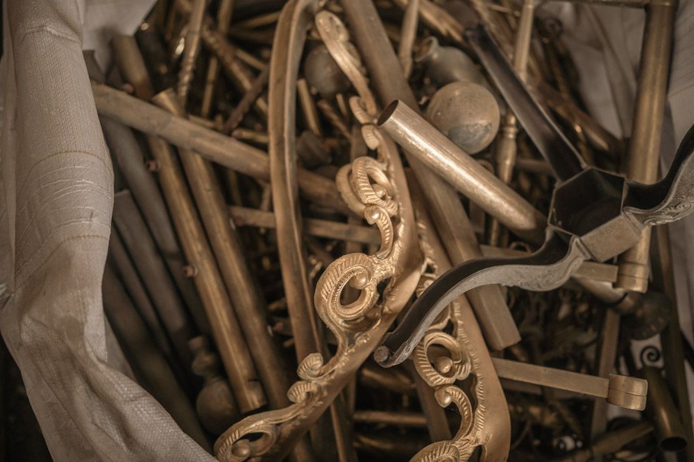 stoccaggio di ottone giallo nel big bag di Amasteel srl Pisa 